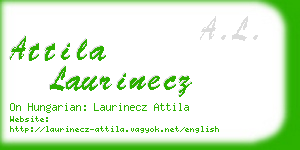 attila laurinecz business card